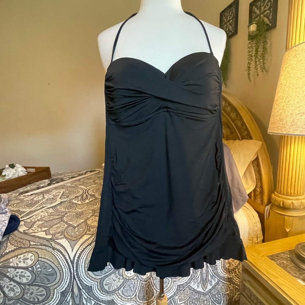 Swim Dress by ALLEN B Schwartz Women’s  Black Size 10
One Piece
